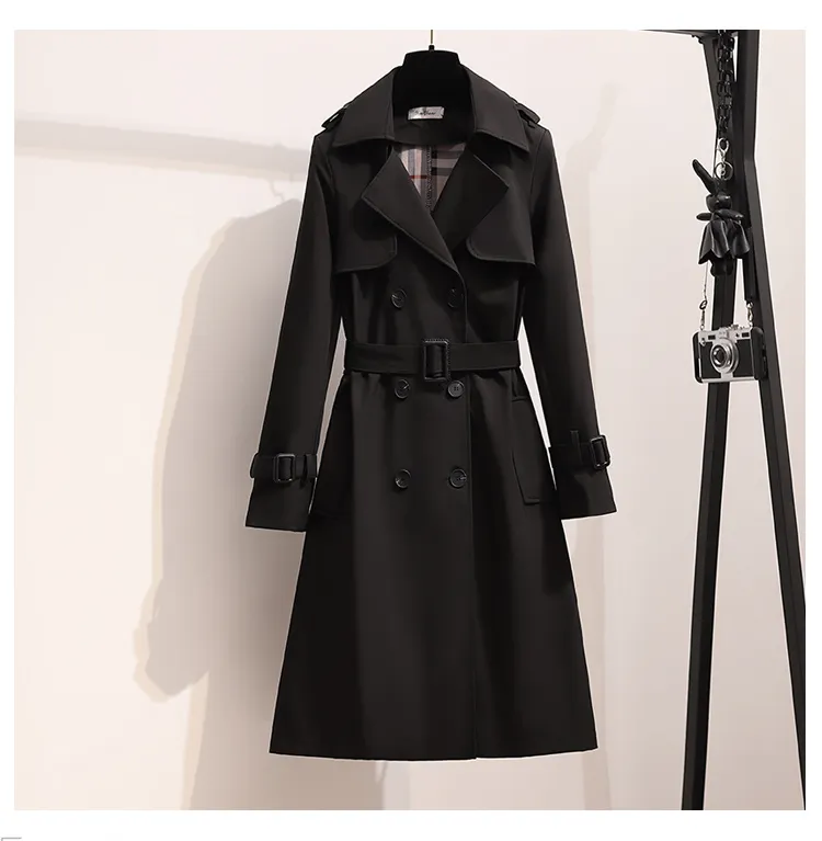 タグ付きcurl double breasted belt point coat BELTED DOUBLE-BREASTED COAT - Black | ZARA United States