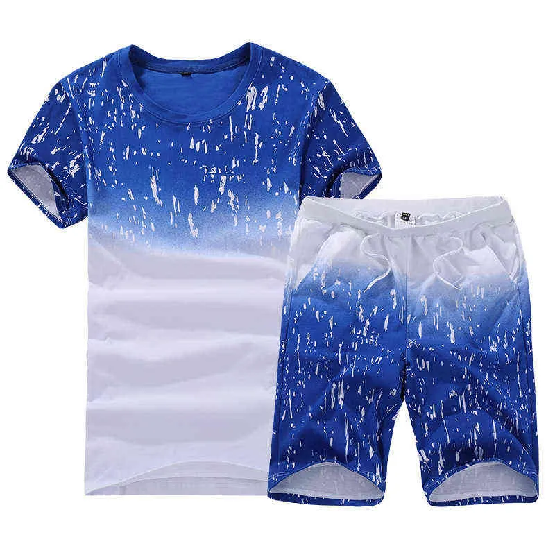 Toppsäljande produkt i 2022 Sommar Nya Mäns Kortärmad T-shirt Sportkläder Kläder Mäns Casual Sportsdräkt Herrkläder G220224
