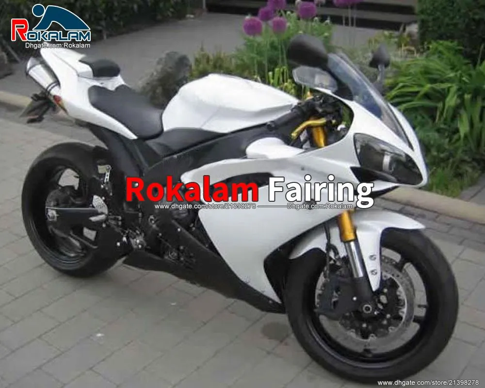 YAMAHA YZF R1 YZF-R1 2008 2008 애프터 마켓 커버 YZF1000R1 YZF1000 R1 07-08 화이트 오토바이 부품 페어링 키트 (사출 성형)