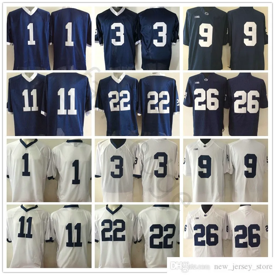 NCAA Penn State Nittany Lions College Football Wear # 11 Micah Parsons 1 Joe Paterno 6 Robinson 3 Stevens 22 Akeel Lynch 26 Saquon Barkley Jerseys