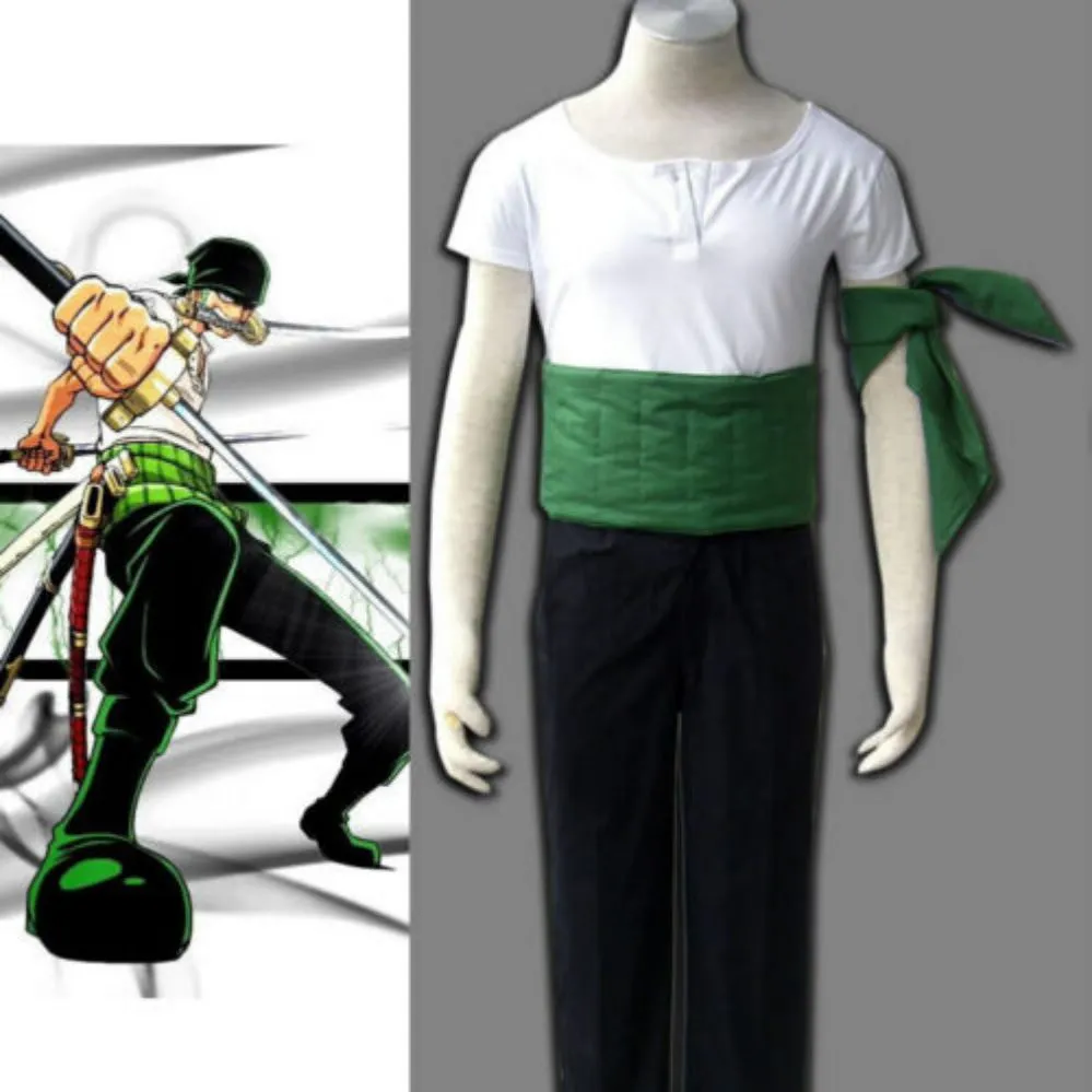 One Piece Roronoa Zoro Cosplay Costume For Animation Exhibition Beach