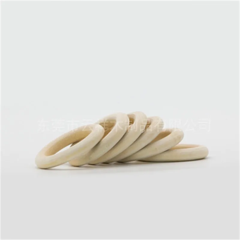 5pcs bébé dentition porte-sucette clips naturel coffre-fort en bois bébé anneau de dentition 70mm collier bracelet bricolage artisanat anneaux en bois jouet cadeau de dentition 1228 Y2