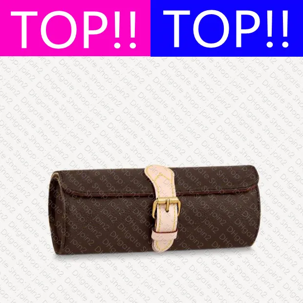 TOPP. 3 Watch Case Stuff Sacks Flower Canvas Watchcase Designer Womens Mens Travel Accessory