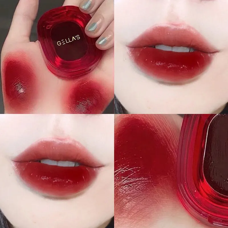 7 färger Sexiga röda stickor Vattenfast fuktgivande glasyrfärg Långvarig non-stick kopp Lip Stick Makeup Koreansk kosmetika