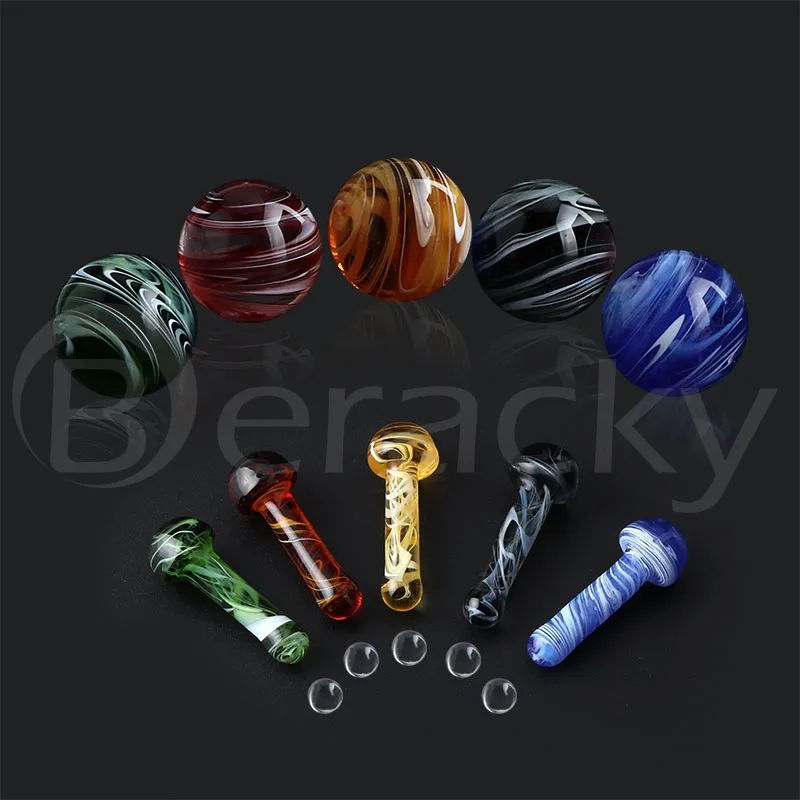 Beracky Terp Slurper Glass Marbles Smoking Accessories Set 20mmOD Pearls Pills For Quartz Banger Nails Water Bongs Rigs