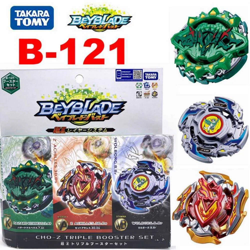 2020 Pronto Stock Originale TAKARA TOMY BEYBLADE BURST B-121 CHO-Z 3 SU 3 TRIPLO BOOSTER SET X0528