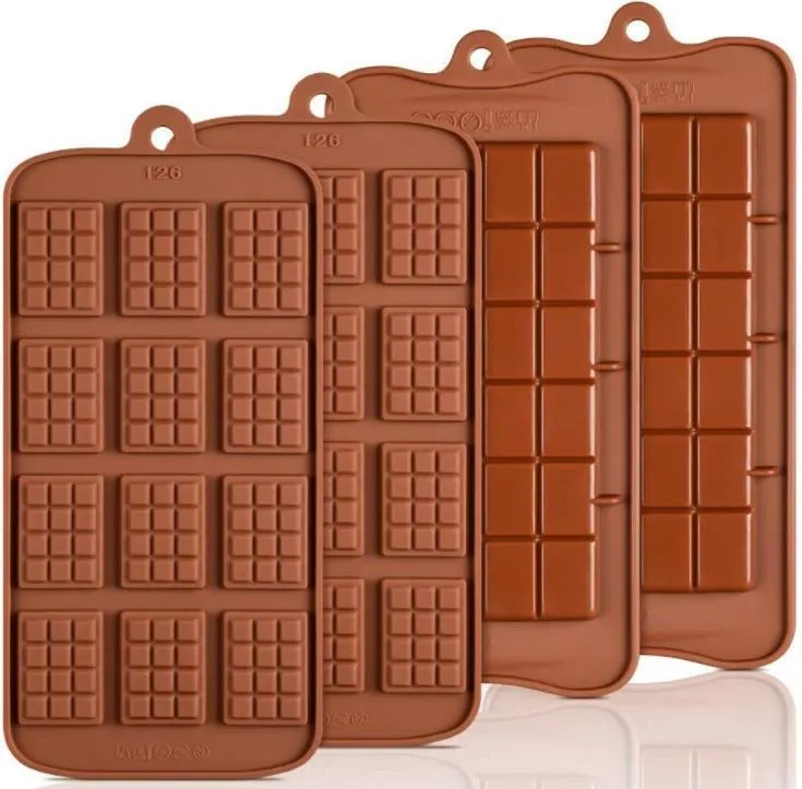 Cavity Break-Apart Chocolate Mold Fack Non-Stick Silikon Protein och Energi Bar Candy Moulds Food Grade Seaway