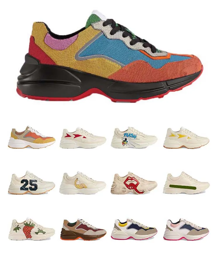 Moda Najwyższej Jakości Designer Buty Prawdziwa Skóra Handmade Multicolor Gradient Testy Techniczne Sneakers Mężczyźni Kobiety Słynne trenerzy Bagshoe1978 31