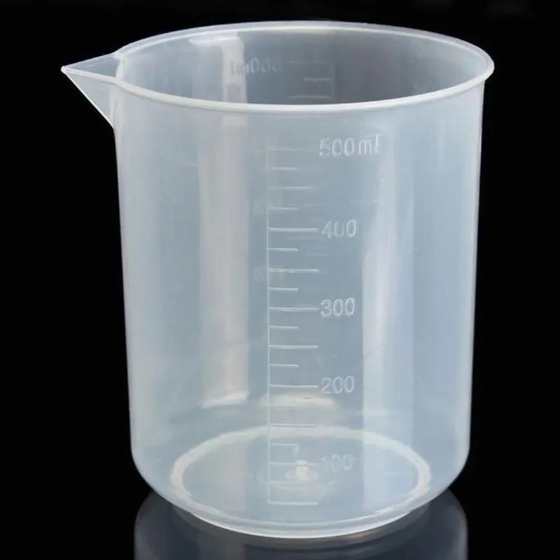 Laboratório de laboratórios 25ml a 250 ml de contêiner de copo de plástico transparente graduado para ferramentas de laboratório para ferramentas de laboratório