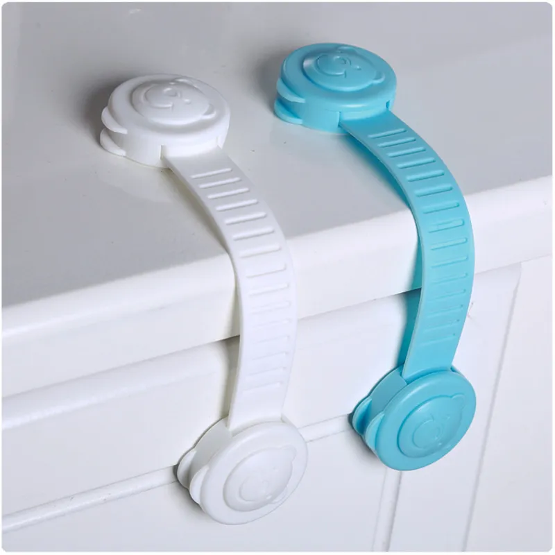 Multifunktionell anti-Pinch Handlådan Barnens säkerhetslås Baby Protection Children's Cabinet Door Bear Head Locks