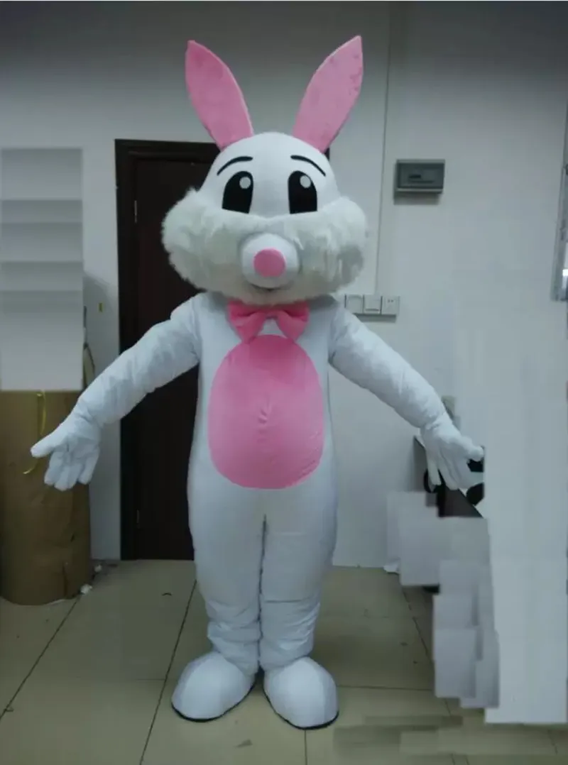 Festival Jurk Pasen Roze Rabbit Mascotte Kostuums Carnaval Hallowen Geschenken Unisex Volwassenen Fancy Party Games Outfit Holiday Celebration Cartoon Character Outfits