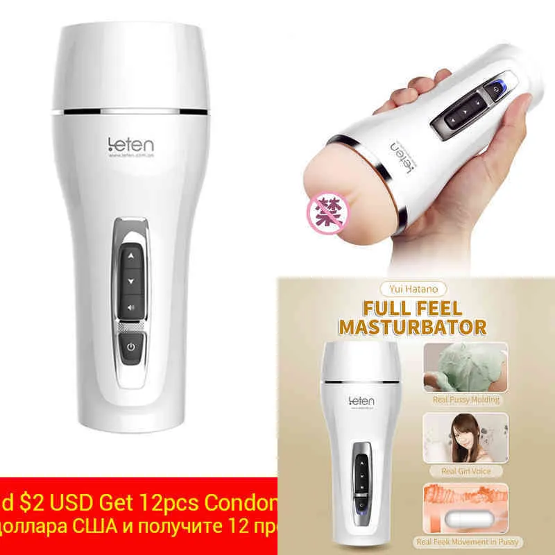 Nxy Automatic Aircraft Cup Draimior Leten Male Vaginal Masturbator Yui Hatano Interactive Voice 10 Vibration Modes Aircraft Adult Sex Toy 0114