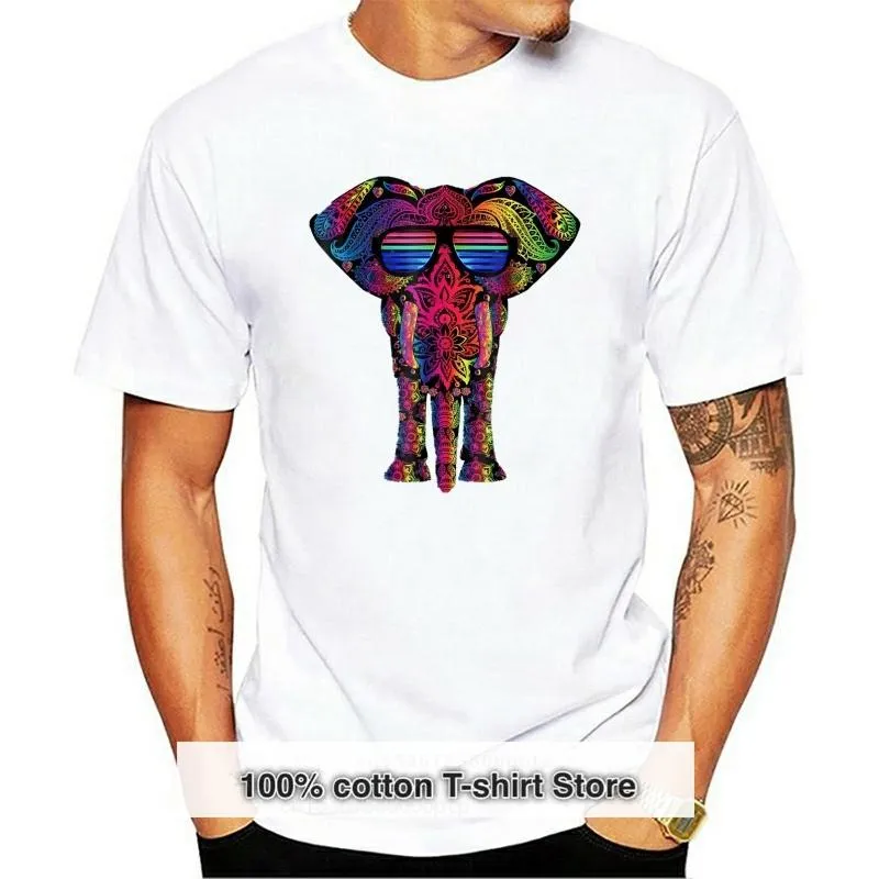 T-shirts voor heren T-shirt Geluid Geactiveerd Licht Up Grappige Olifant Men 2021 Fashion Style T-shirt