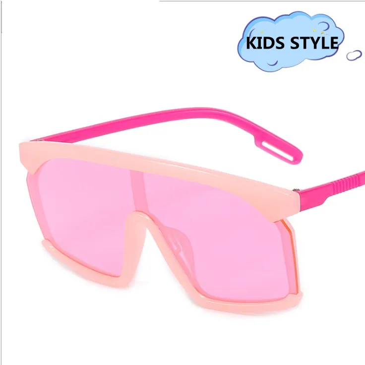 occhiali da sole per bambini con montatura grande all'ingrosso occhiali da sole colorati in gelatina color oceano per occhiali da strada per ragazzi e ragazze