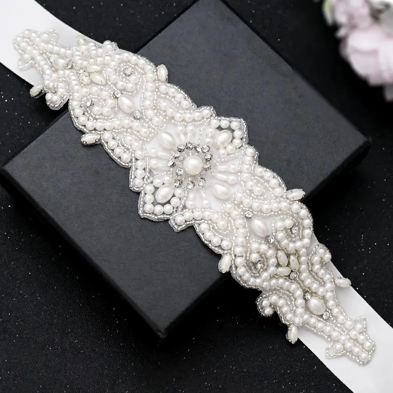 結婚式のサッシトリクイスS26Aブライダルサッシベルトのドレスのビーズの花嫁のためのエレガントな真珠のベルト