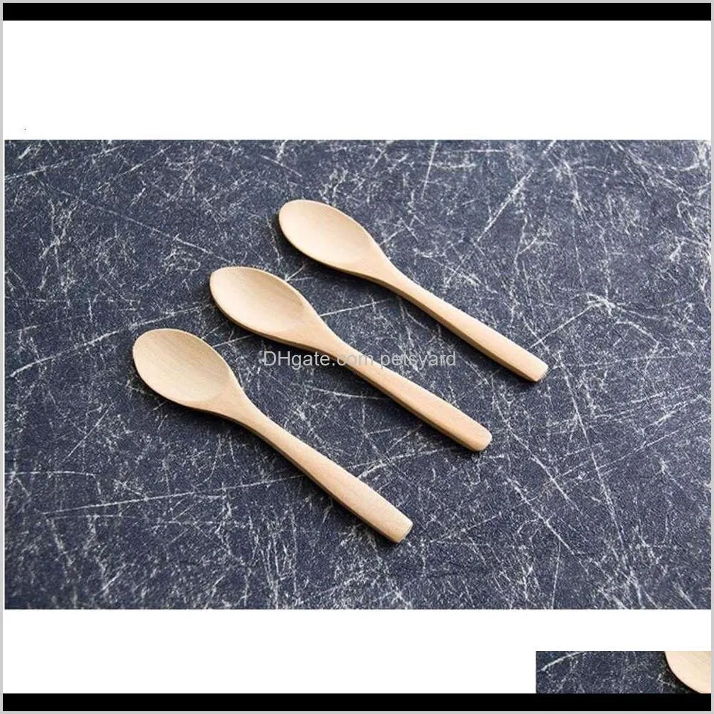 wooden jam spoon baby honey spoon small coffee spoon new delicate kitchen using condiment scoop ht12