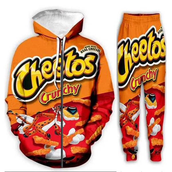 Nuevos Hombres Mujeres Cheetos Puffs Impresi n 3D Casual Moda