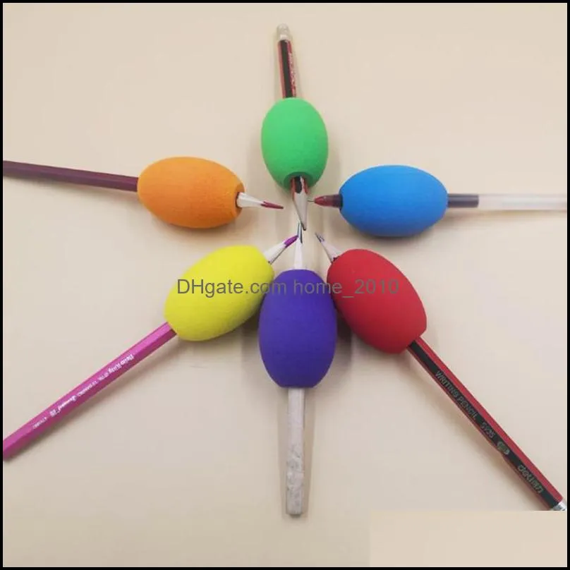 Oval Shape Pencil Grips EVA Soft Pen Grip for Kids Handwritting Students Children School Supplies Wholesale