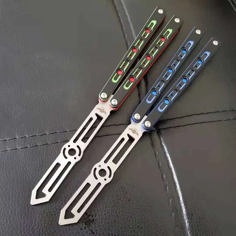 Nouveau TheOne Balisong Original Point Butterfly Trainer Training Knife Not Sharp Squid Snake Sea Monster Basilisk Jilt Swing Knives BM51 V6 V3 EX10 Hom BM42 AB Barebones