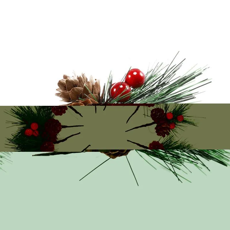 Pcs artificiell tall plockar mini julröda bär kottar bröllop träd träd fyllnadsdekorationer dekorativa blommor kransar