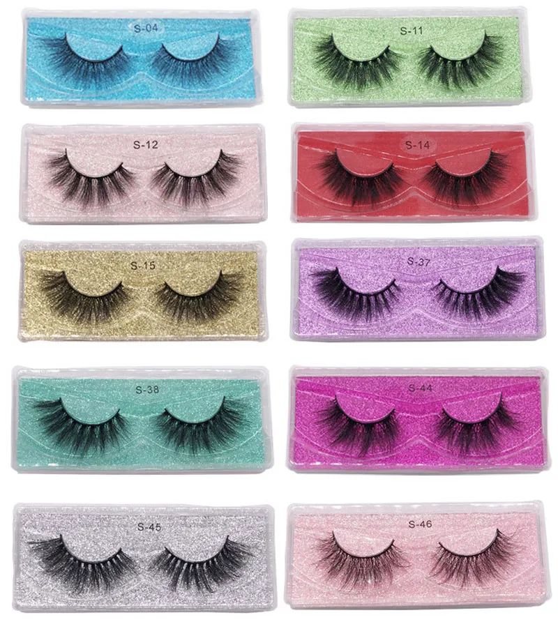 10-18mm 3d cílios Fuax Mink Eyelashes Multicamadas Multilayer Natural Curl Fluffy Cílios Macio Crueldade Livre Cílios Full Strips Falske Eye Eye Eye Extension Tool