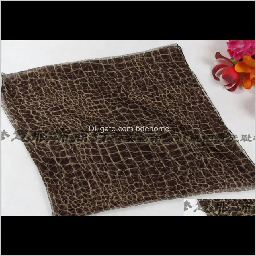[bysifa] crack turtle coffee silk long scarves wraps 170*105cm women genuine silk scarf shawlautumn winter muslin plaid scarves