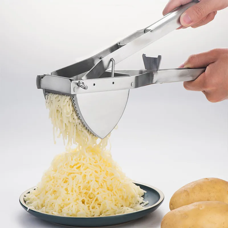 Mashed Potato Press Masher Vegetable Tools Stainless Steel Manual