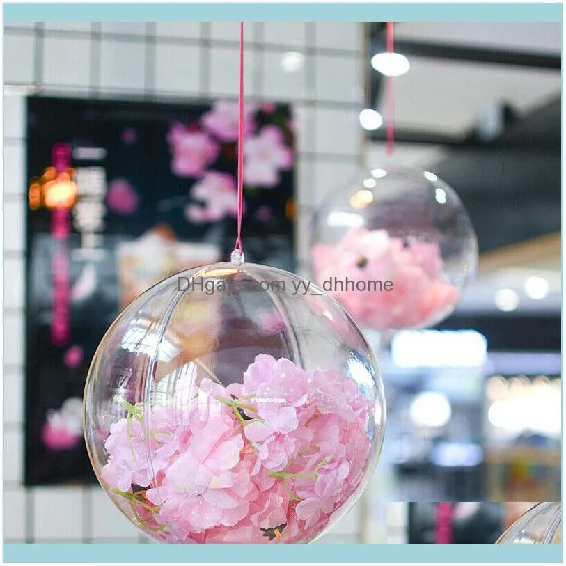 Clear Baubles Ball New Transparent Plastic DIY Crafts Balls Fashion Christmas Decorations Festival Party Ornaments Xmas Decors1