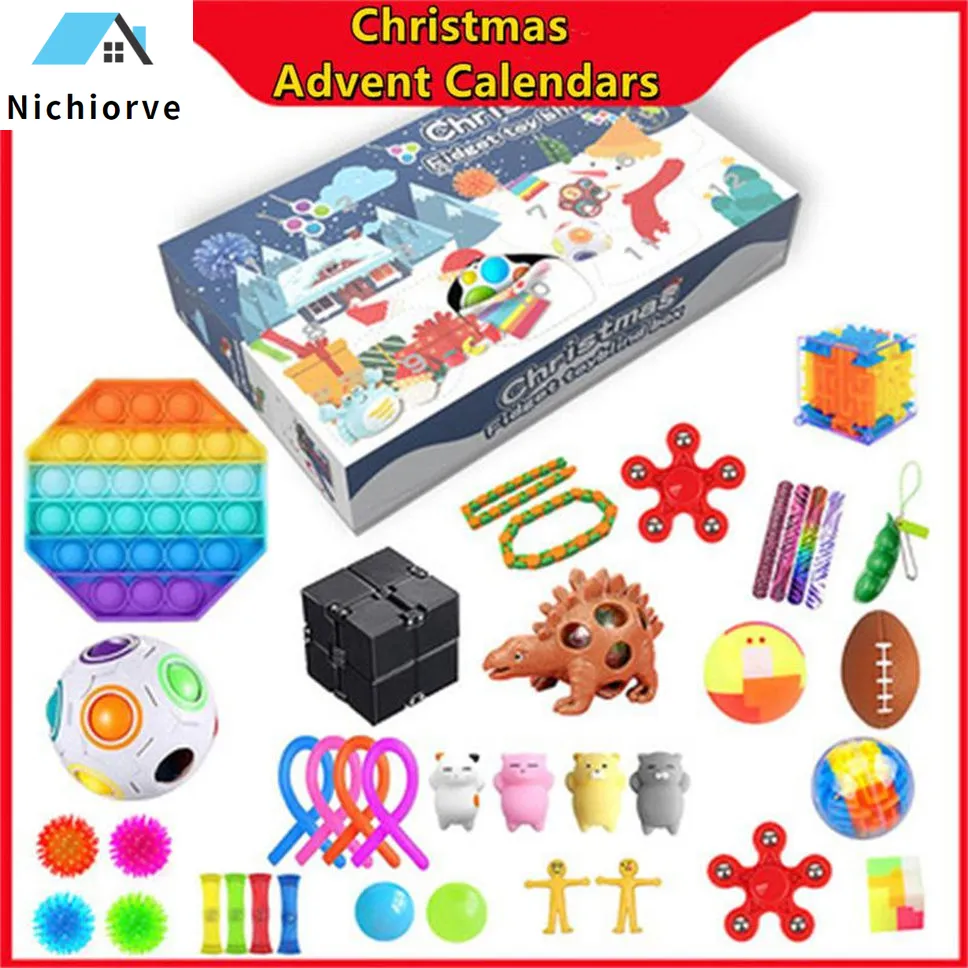 Tiktok Hot Christmas Advent Sensory Calendars Fidget Toys Bift Box Xmas
