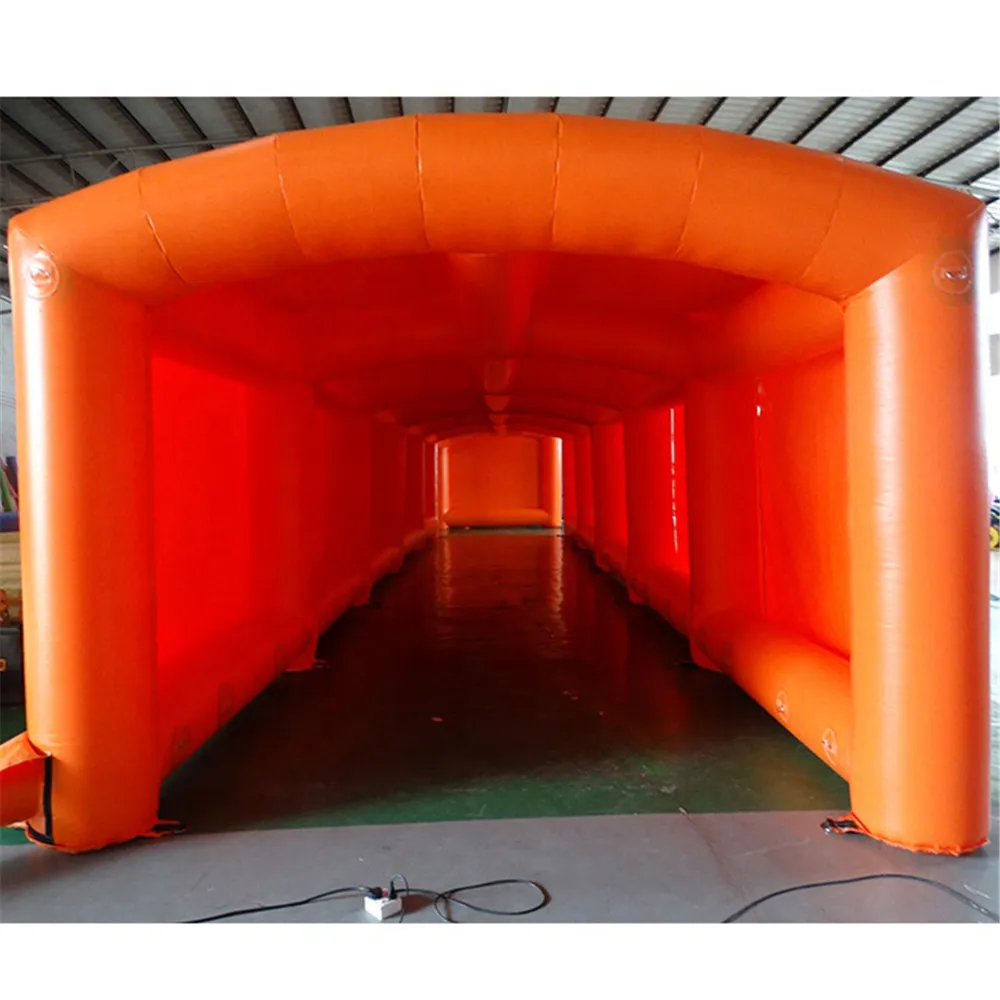 Oranje Tube Marquee opblaasbare tunneltent Reclame Tentoonstelling Handel Boogvorm Sport Ingang Shelter220i