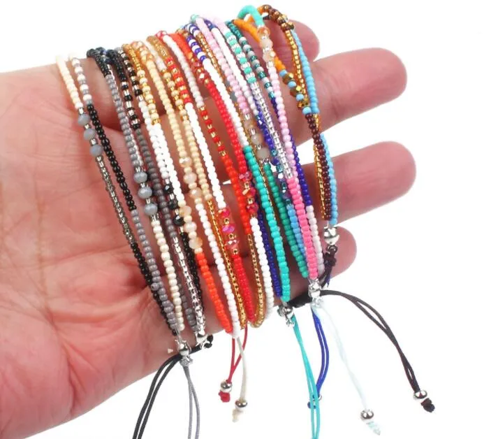 Hand woven Bohemian multi-layer color rice Bead Beaded Bracelet women's fashion accessories GC433