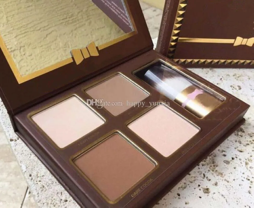 Konturowanie twarzy Bronzers Highlighters 4 kolory Paleta proszku!