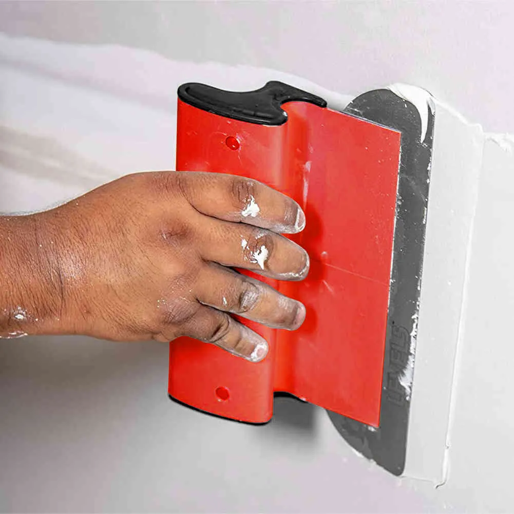 Pá de gesso ferramenta de construção de aço inoxidável aço inoxidável drywall suavizando espátula flexível skimming blades