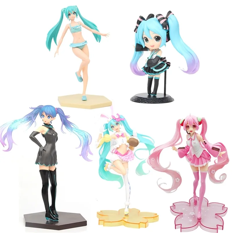 W magazynie !! 13-26cm Anime Action Figures Różowy Sakura Ducha PVC Zabawka Speelgoed Dziewczyny Klocki Lalki Prezenty kolekcje dla dzieci 210811