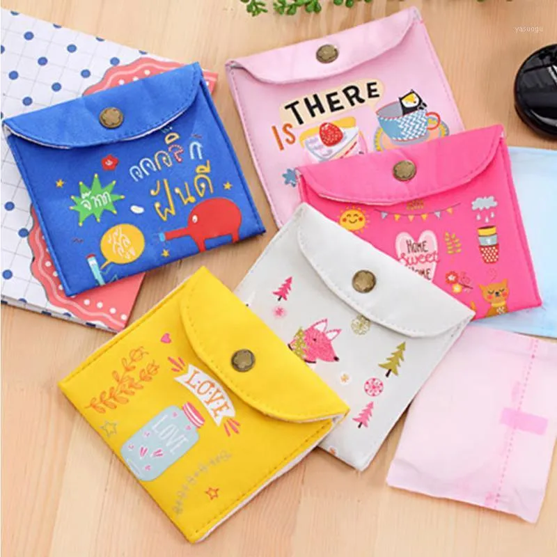 Storage Bags Portable Oxford Cloth Sanitary Cotton Bag Home Needle Thread Coin Purse Headset Data Cable Small Beauty