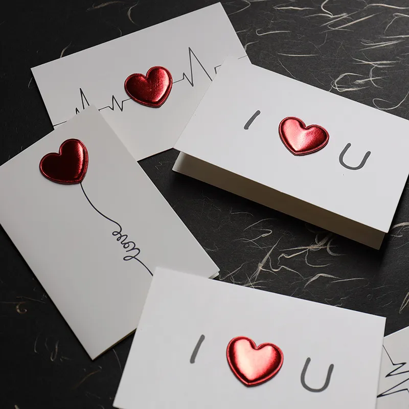 Kartlar Sevgililer Günü Hediyesi Aşk Kartpostal Düğün Davetiyesi Tebrik Kartları Yıldönümü Onun Sevgilileri Günü Hediye Kartı için 300 adet