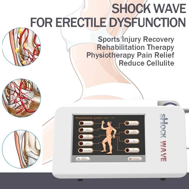 Outros equipamentos de beleza Terapia extracorpórea portátil por ondas de choque para tratar dores corporais /Ondas de choque acústicas para venda, uso de tratamento ED