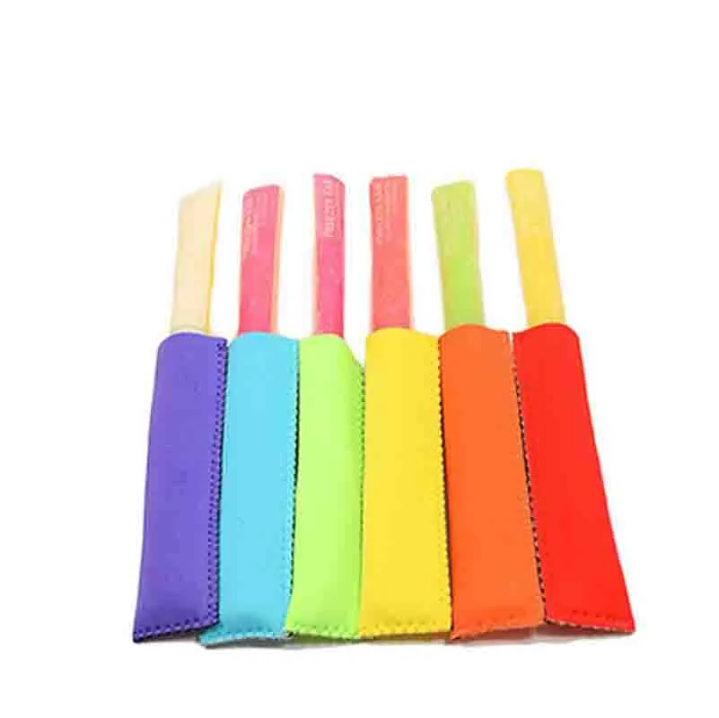 1000pcs Fast Ship popsicle Holder Holders Ice Cream Tool Sleeve Sleeves Children Freezer Pop 15x4cm Kids Summer Tools 12 colors