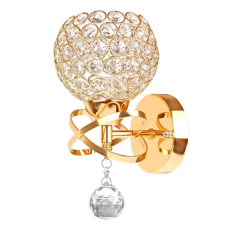 Lampa ścienna Oświetlenie kryte Crystal Lights Decoration Bedside Sconce Gold / Sliver Dla Nowoczesnej Home Ligting