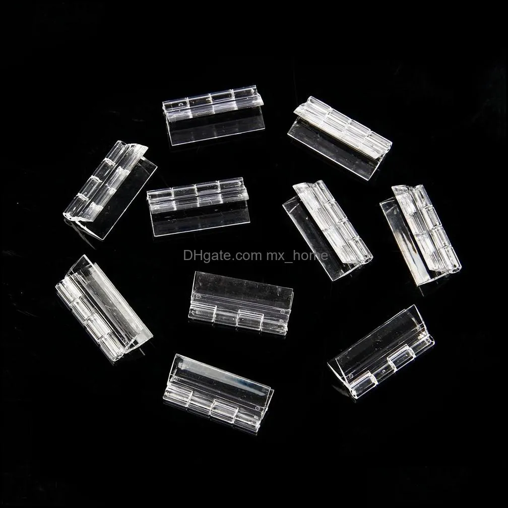 Wholesale- 10X Durable Clear Acrylic Plastic Folding Hinges Transparent Plexiglass Hinge HG2761X10-HG2763X101