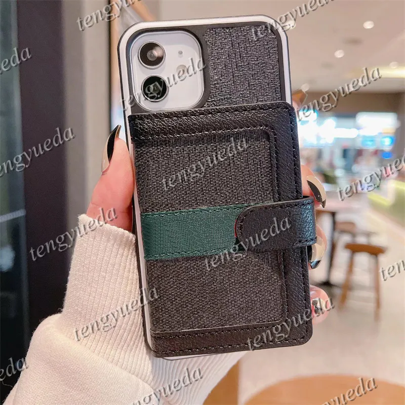 Fashion Designer Wallet Phone Pocket Cases for iphone 14 13 12 11 pro max X Xs XR Xsmax Leather Card Holder Po Pocket All-inclu245f