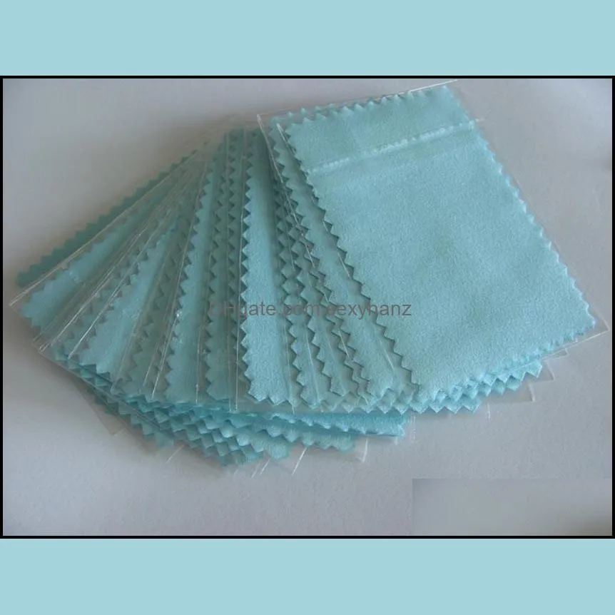 200pcs 10*7cm Silver Polish Cloth for silver Golden Jewelry Cleaner Blue Pink Green colors option Best Quality