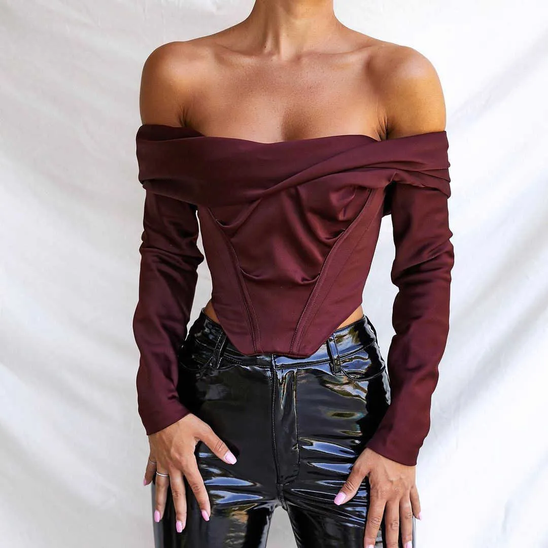 Draped shoulder corset 2025 top