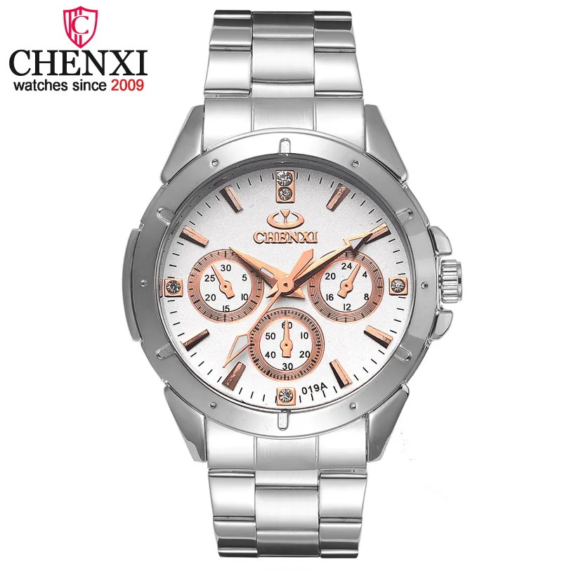 Chenxi merk quartz horloge minnaar top luxe gouden horloges mannen klok stalen vrouwen polshorloge paar quartz-horloges relogio masculino q0524