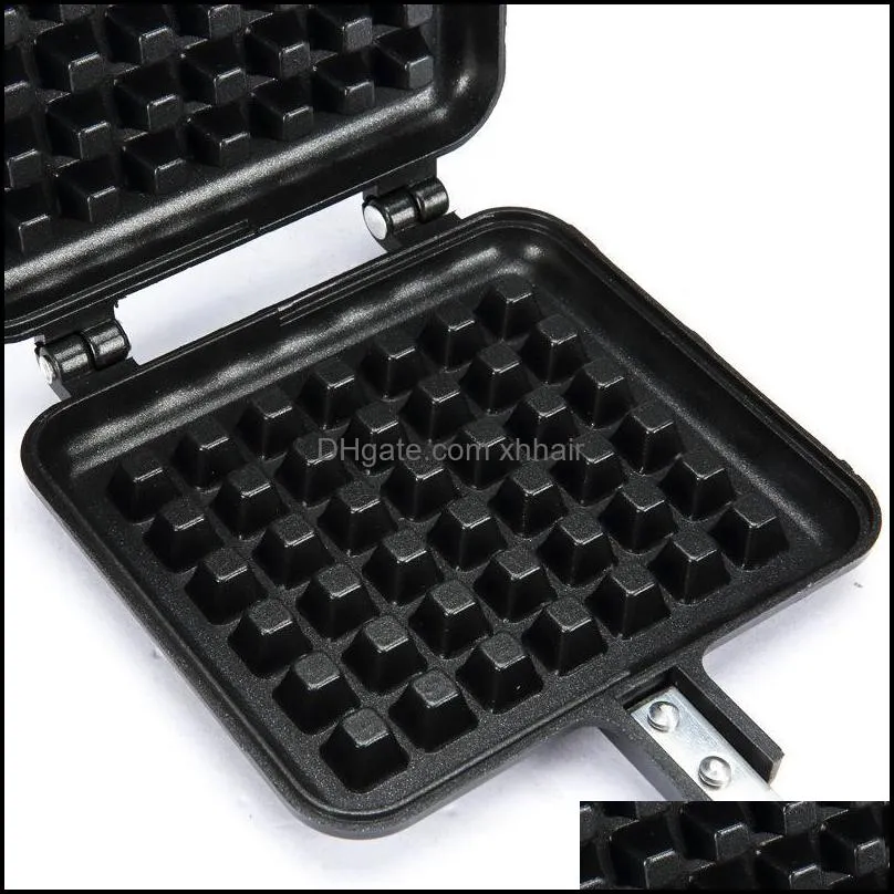 Kitchen Non-Stick Waffles Maker Machine Waffle Baking Mold Gas Pan Bubble Egg Cake Oven Breakfast Bakeware Moulds