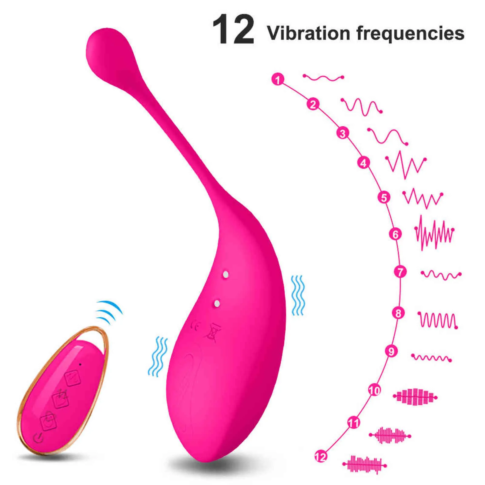 NXYVibrator Wireless Remote Control Vibrating Egg Female Wearable Powerful G-Spot Vibrator Love Jump Sex Toys Goods for Adults 18 Women 1123