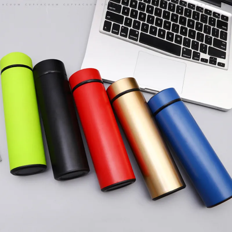 500ml Stainless Steel Thermos Cup Sport Insulated Water Bottle Portable Outdoor Keep Warm Kettle High Capacity Gift Car Cups WLY BH5280