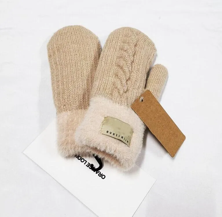 Mode Kvinnor Handskar För Vinter Och Höst Cashmere Mittens Glove Med Lovely Fur Ball Outdoor Sport Varm Winters Glovess 21