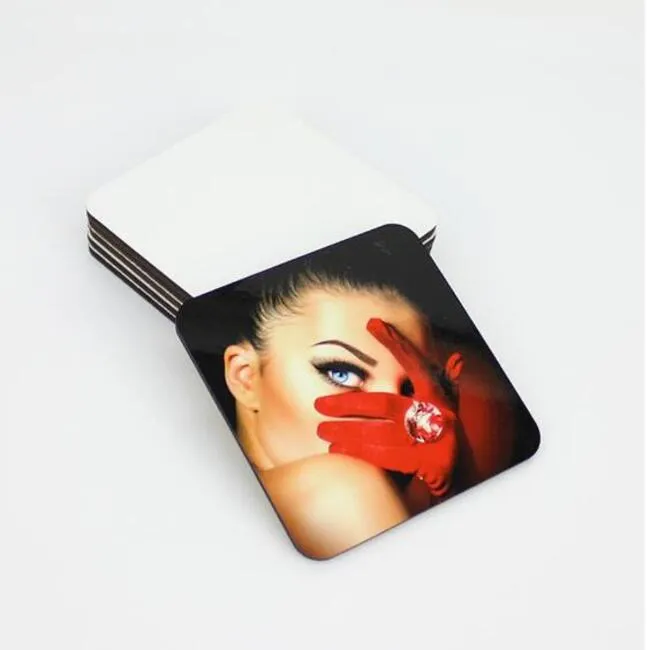 9*9 cm Sublimation Coaster Drewniane puste maty stołowe z Cork Plicemat Izolacja cieplna Kubek Transferowy Kubek Transferowy Wystrój domu