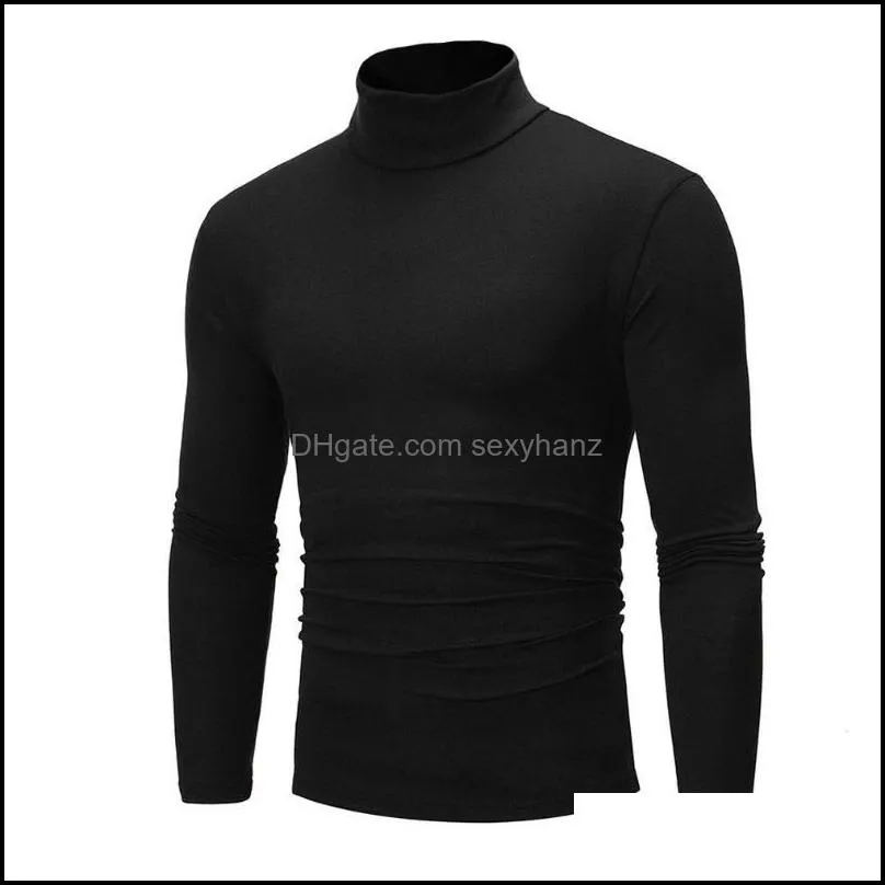 Men`s Sweaters Mens Turtle Neck Fashion Casual Cotton Skivvy Turtleneck Stretch Tops